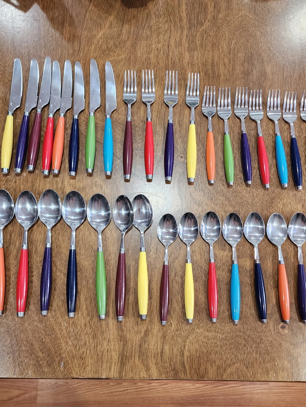 Fiesta Fiestaware Round Multicolor Forks Knifes Spoons Set